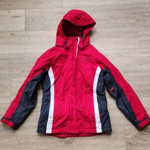 Columbia Pink Gray Whirlibird Interchange Coat Jacket Womens Small SHELL ONLY